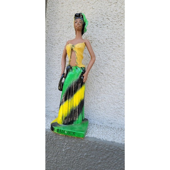 Vtg 10" Jamaican Woman Statue Figurine - Picture 4 of 9